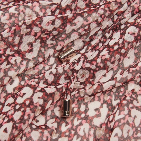 NWT Ted Baker Vally Draped Midi Batwing Sleeve Dress Bohemian Cottagecore 12 - Picture 4 of 14